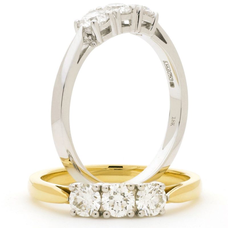 Solitaire Diamants et Or 18 Carats Ove