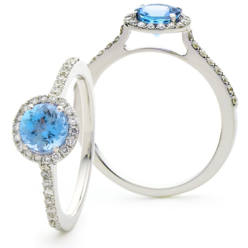 Alena or blanc, Diamant aiguë marine