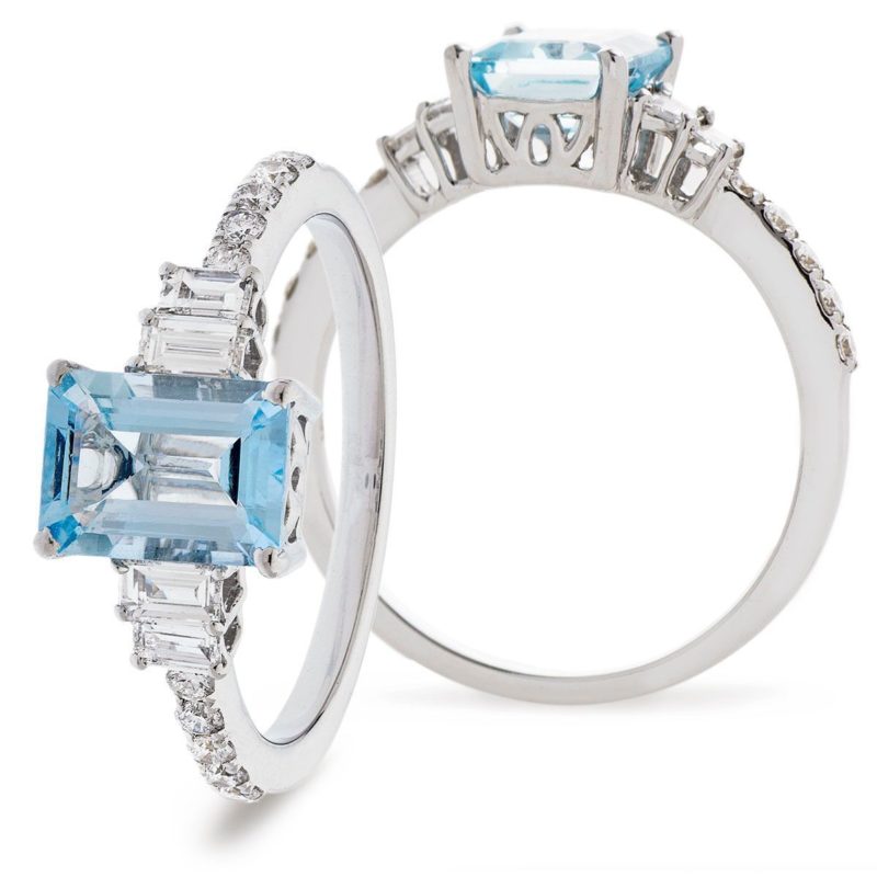 Alen or blanc ,diamant aiguë marine