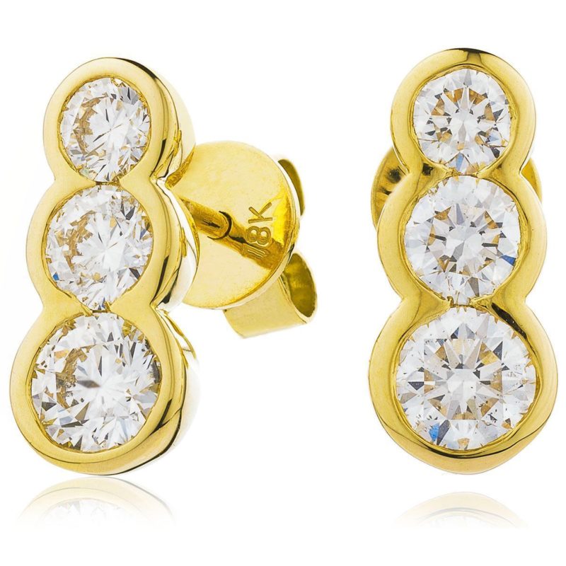 Boucles d'oreille Diamants et Or 18 Carats Danuka