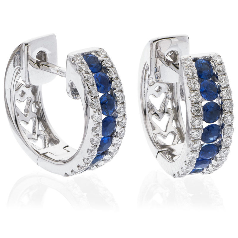 Boucles d'oreille Or 18 Carats et Diamants Laura Blue