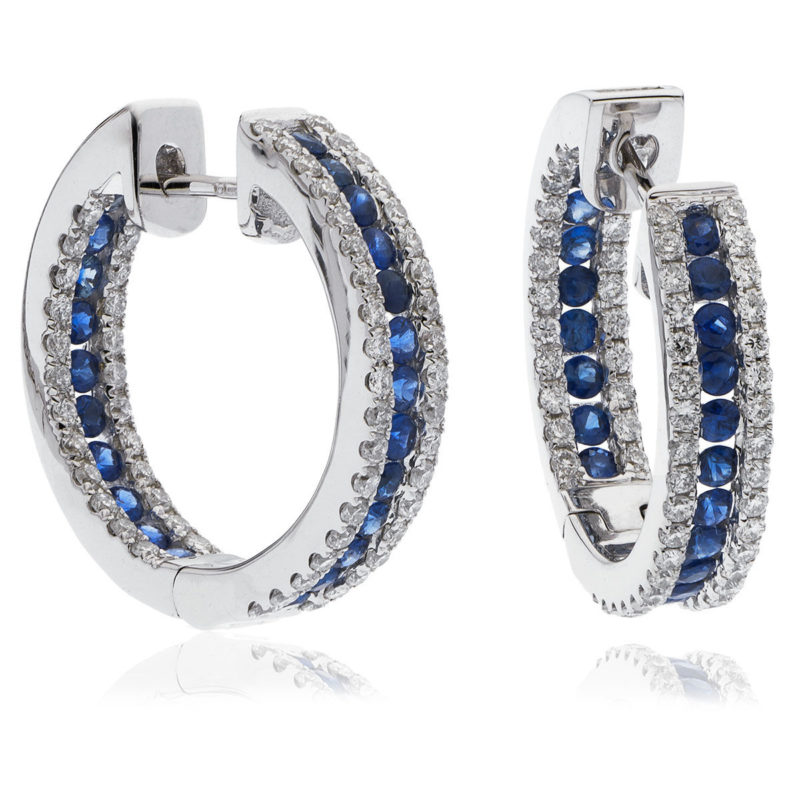 Boucles d'oreille Diamants et Or 18 Carats Ella Blue