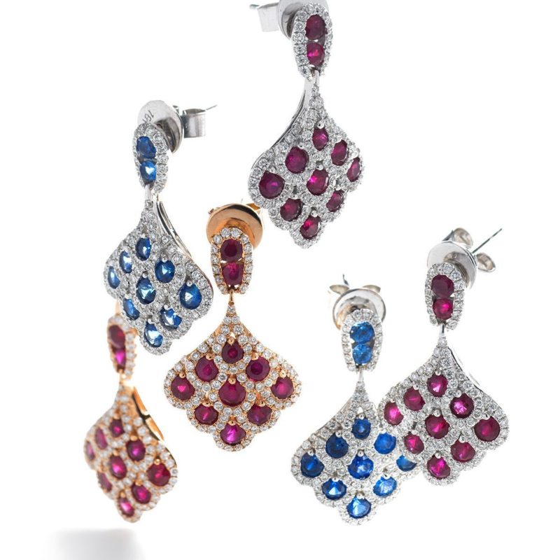 Boucle d oreille Diamants et Or 18 Carats Odelys