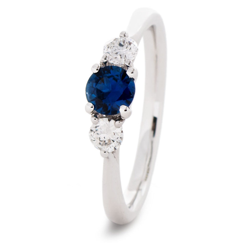 Bague Or Diamants Saphir Louise
