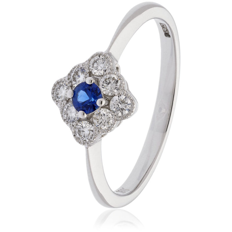 Bague Diamants Saphir Diane