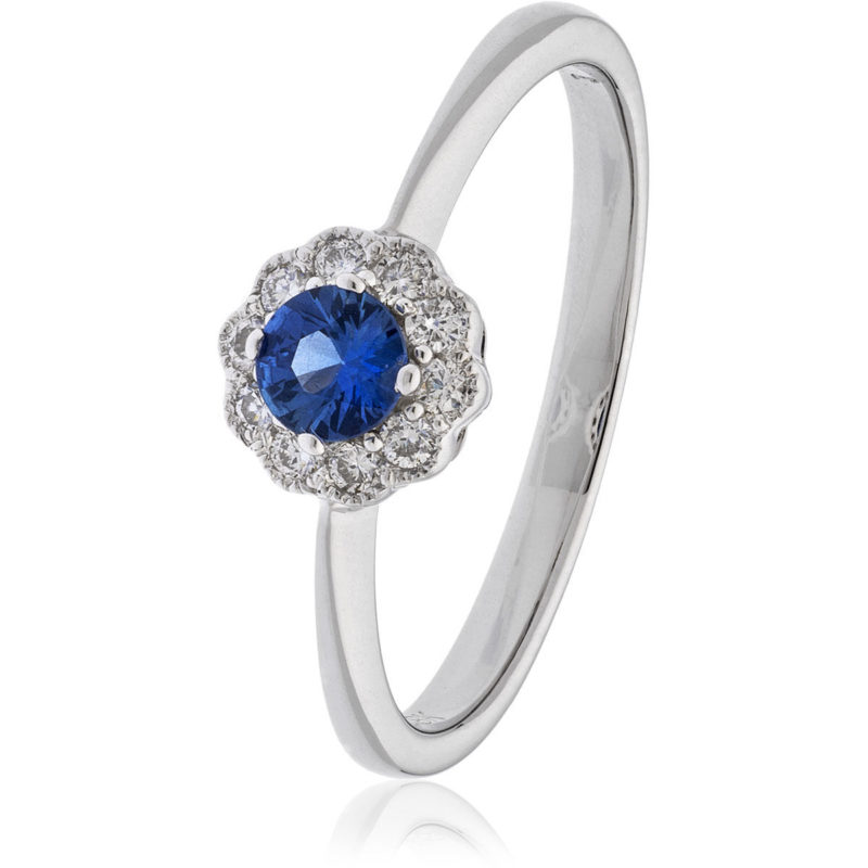 Bague Or Diamants Saphir Maya