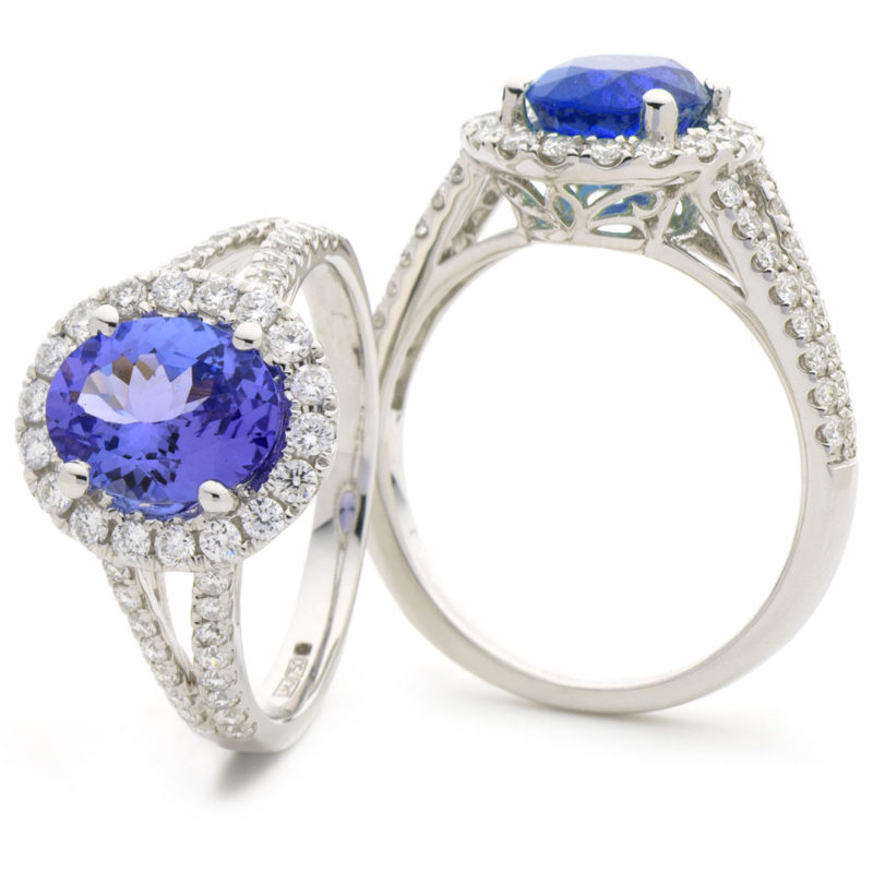 Bague Diamants Saphir Celeste