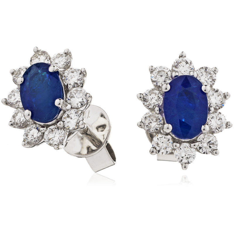 Boucles Diamants Saphir Louna