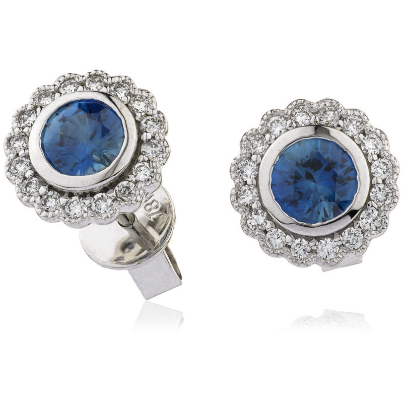 Boucles Diamants Saphir Louane