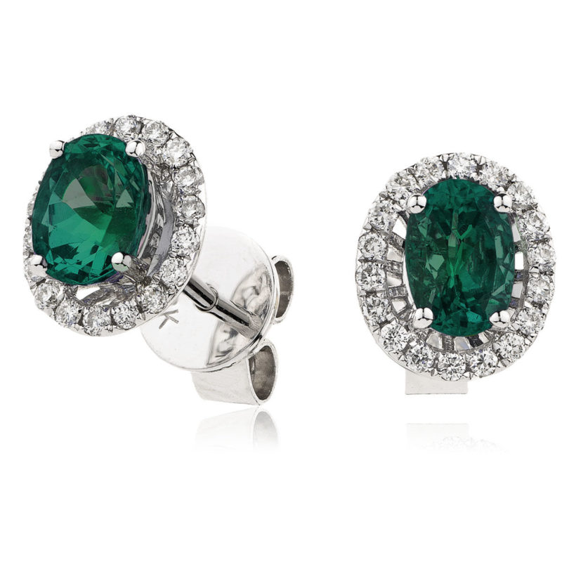 Boucles d'oreille Or 18 Carats et Diamants Marine