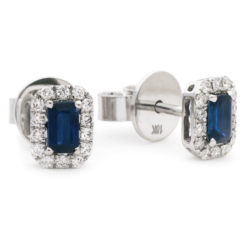 Boucles Diamants Saphir Aviva
