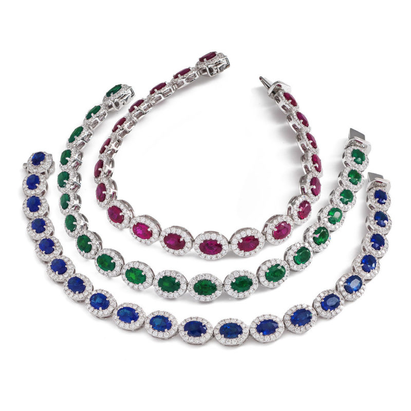 Bracelet Or Diamants Émeraude Aya