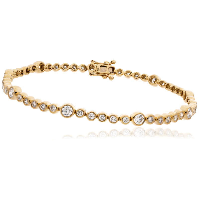 Bracelet Rivière Diamants et Or 18 Carats Lounie