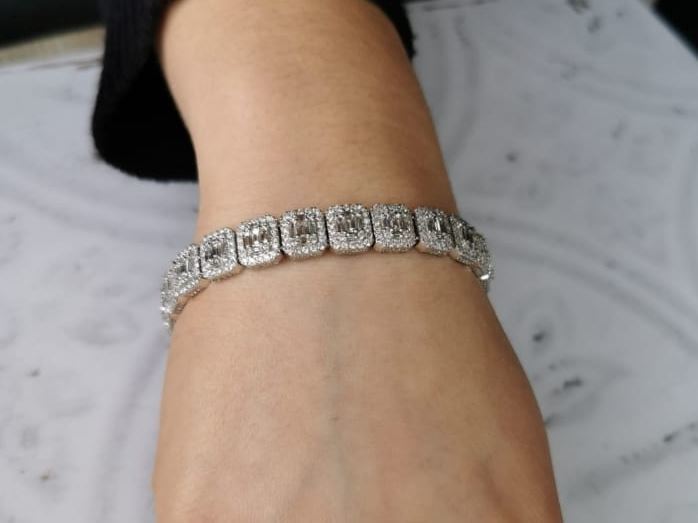 Bracelet Rivière Diamants et Or 18 Carats Star