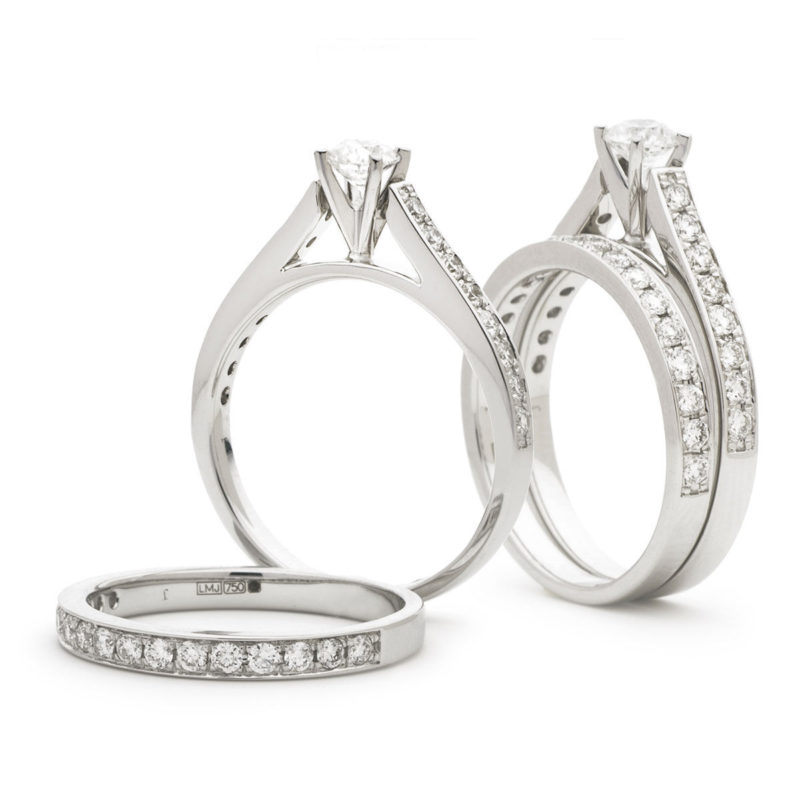 Solitaire Or 18 Carats et Diamants Etoile