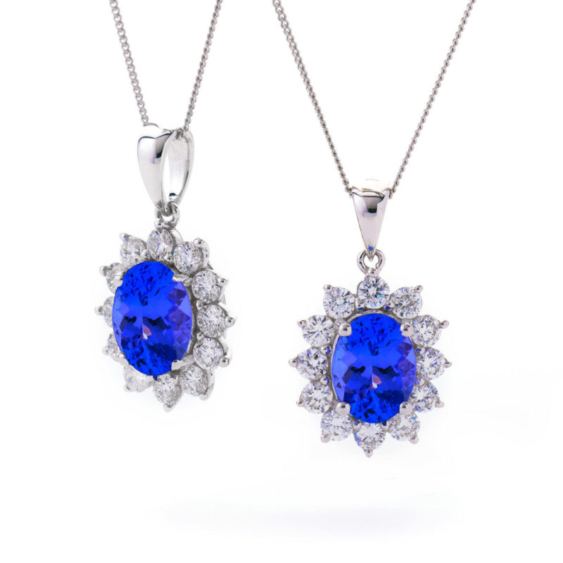 Pendentif Or Diamants Saphir Ilana