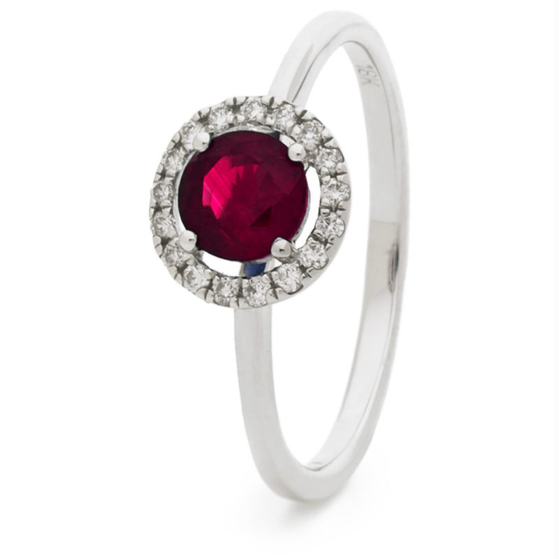 Bague Diamants Rubis Aliona
