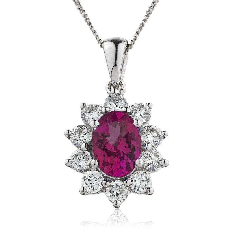 Pendentif Or Diamants Rubis Kim