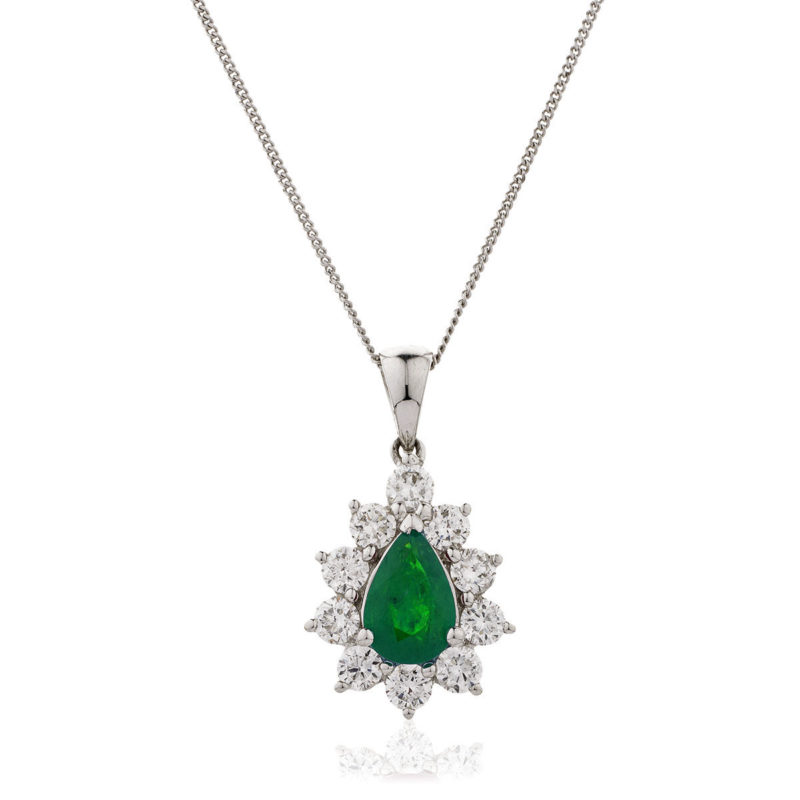 Pendentif Or Diamants Émeraude Nicki