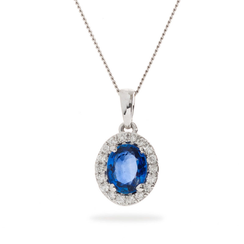 Pendentif Or Diamants Saphir Kylie