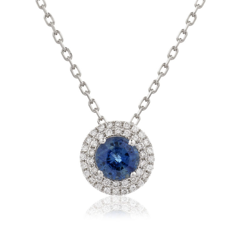 Collier Or Diamants Saphir Rita