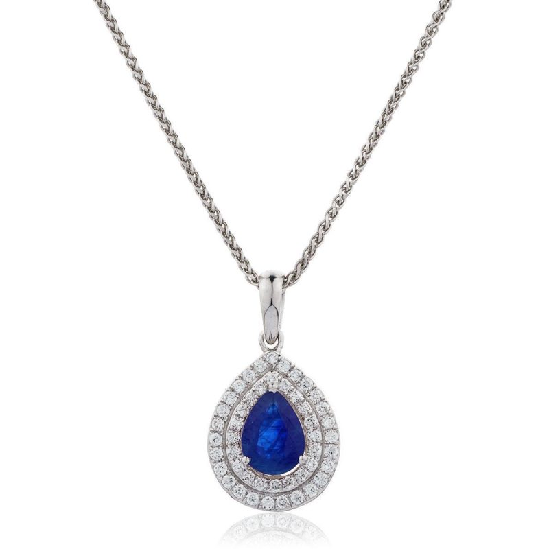 Pendentif Or Diamants Saphir Karlie