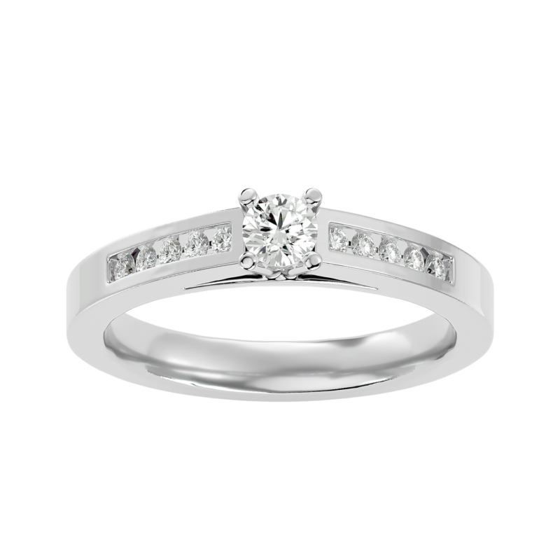 Solitaire Diamants et Or 18 k Salomé
