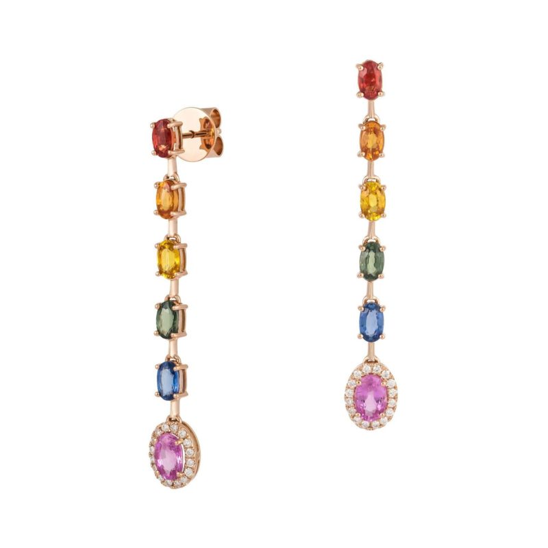 Pendante Diamants Saphir Rainbow