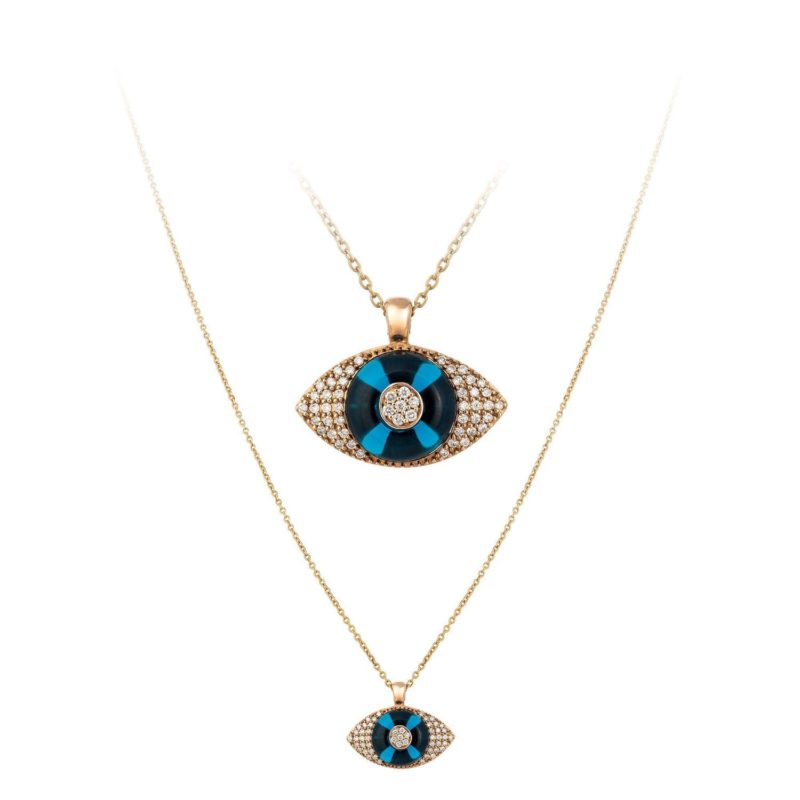 Collier Or 18 Carats et Diamants Eye