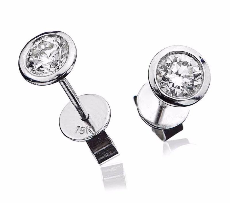 Boucles d'oreilles Or 18 carat et Diamants Sally