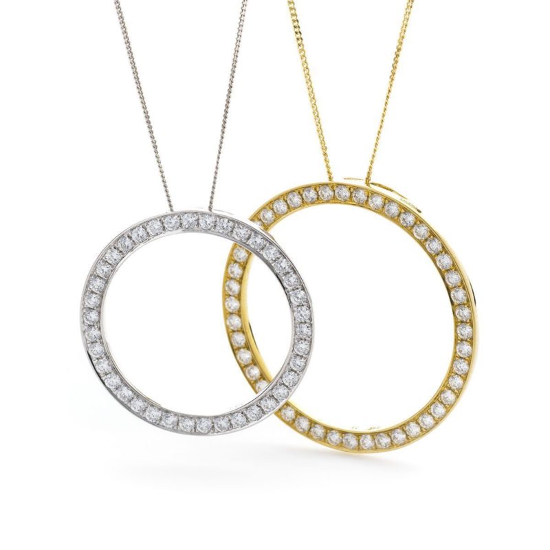 Collier Diamants et Or 18 Carats Roulana