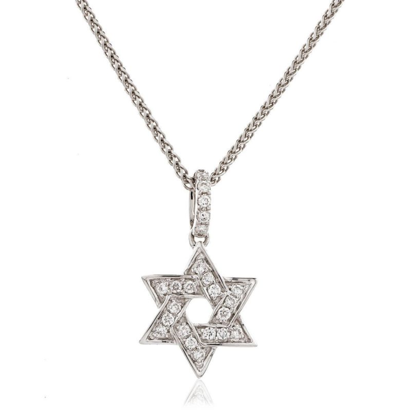 Maguen David or blanc,diamant
