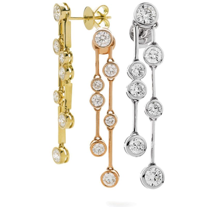 Boucles d'oreilles Or 18 carat et Diamants Tansu