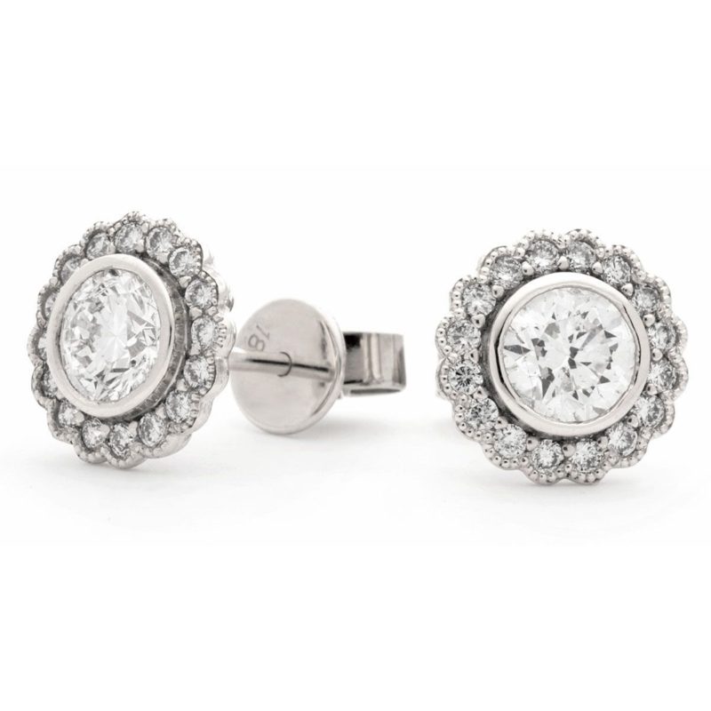 Boucles d'oreille Or 18 Carats et Diamants Teha