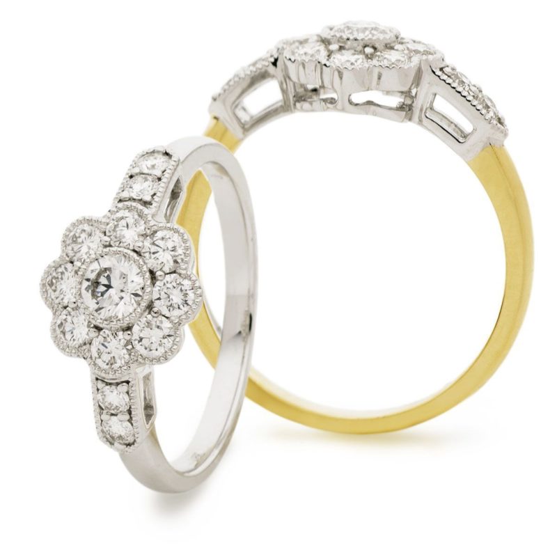 Bague Or 18 Carats et Diamants Marguerite