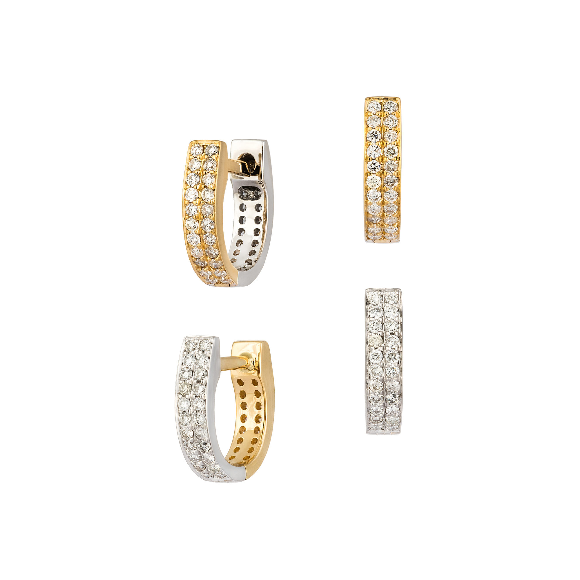 Boucles d'oreille Diamants et Or 18 Carats Tessa