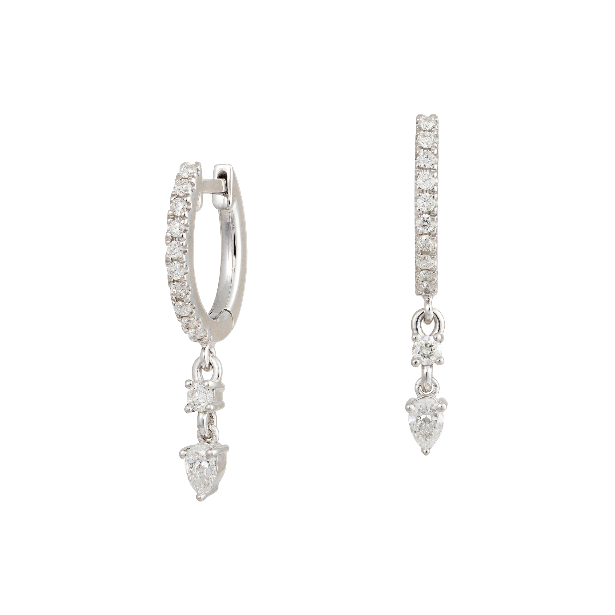 Boucles d'oreille Diamants et Or 18 Carats Maya