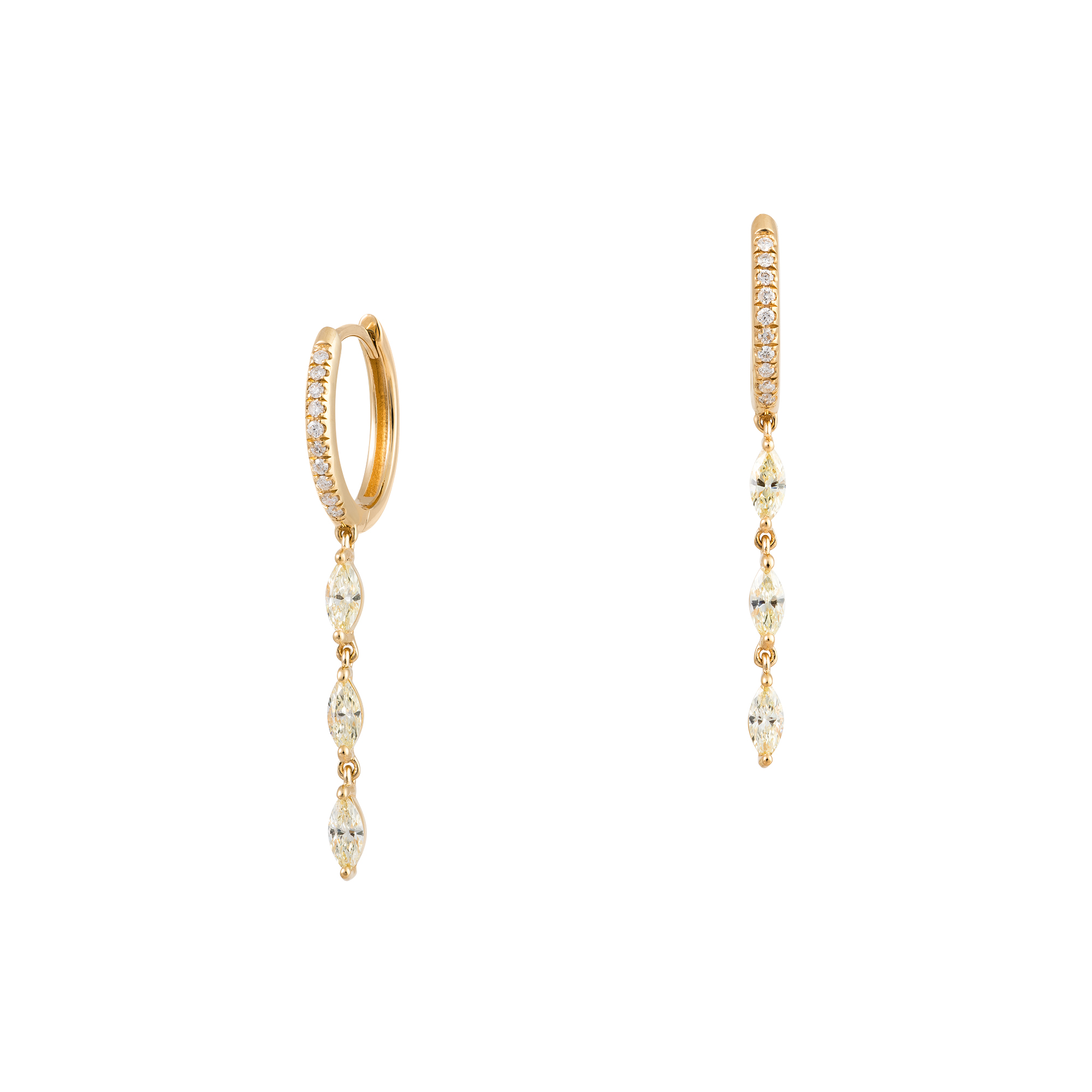 Boucles d'oreille Diamants et Or 18 Carats Tyla