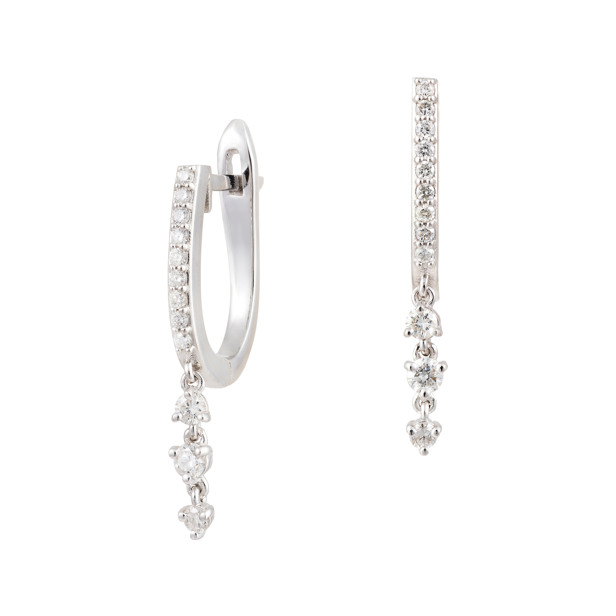 Boucles d'oreille Diamants et Or 18 Carats Samia