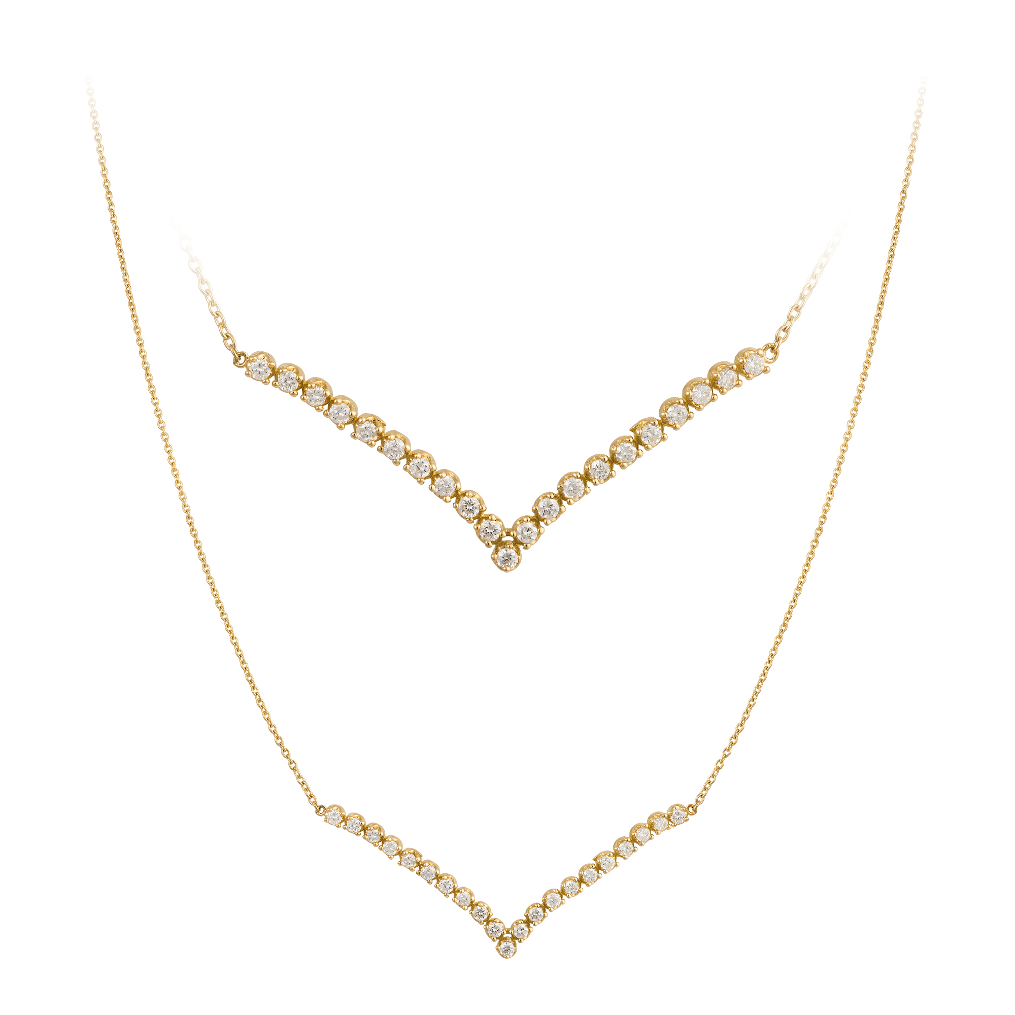 Collier Diamants et Or 18 Carats Mia