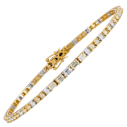Bracelet Rivière Or 18 Carats et Diamants Jaunes Garance