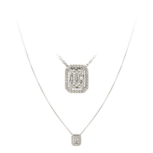 Collier Or 18 Carats et Diamants Baguettes Anouk