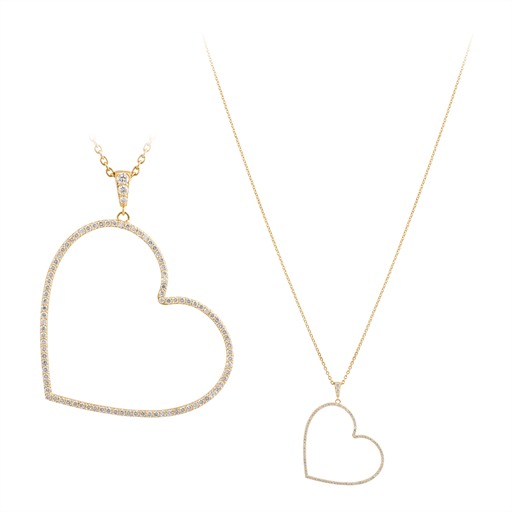 Collier Cœur Or 18 Carats et Diamants Rosalie