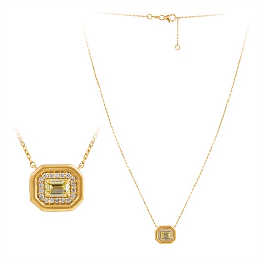 Collier Or 18 Carats et Diamant Jaune Félicie
