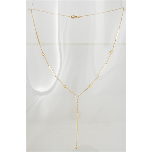 Collier Cravate Or 18 Carats et Diamants Ombeline