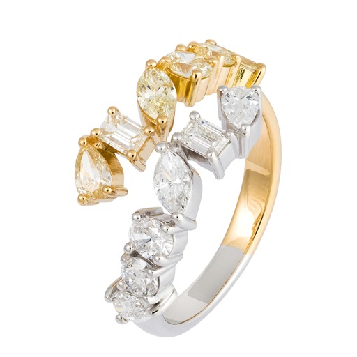 Bague Or 18 Carats et Diamants Jaunes Eulalie