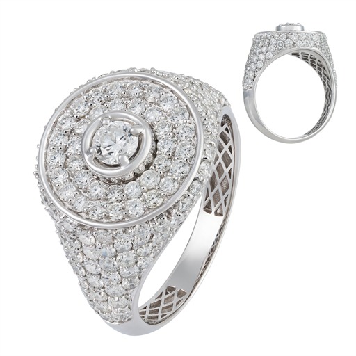 Chevalière Or 18 Carats et Diamants Marceline